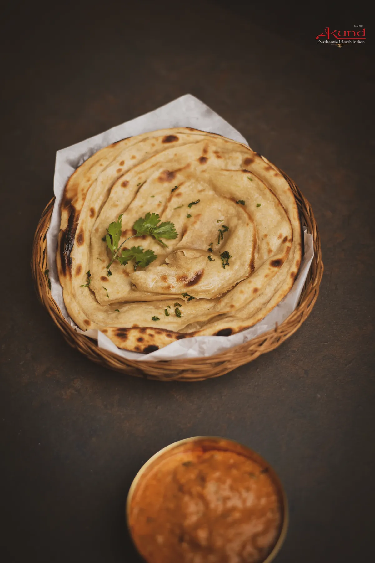 Parathas naan and curries